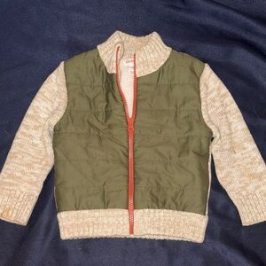 Cat & Jack Olive and Cream Kids Sweater